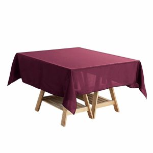 Polyester |  Burgundy Polyester Square Tablecloth 54″x54″